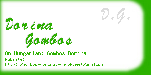 dorina gombos business card